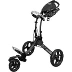 360-Degree Swivel Front Wheel, Foldable 3-Wheel Golf Cart for Pushing Clubs