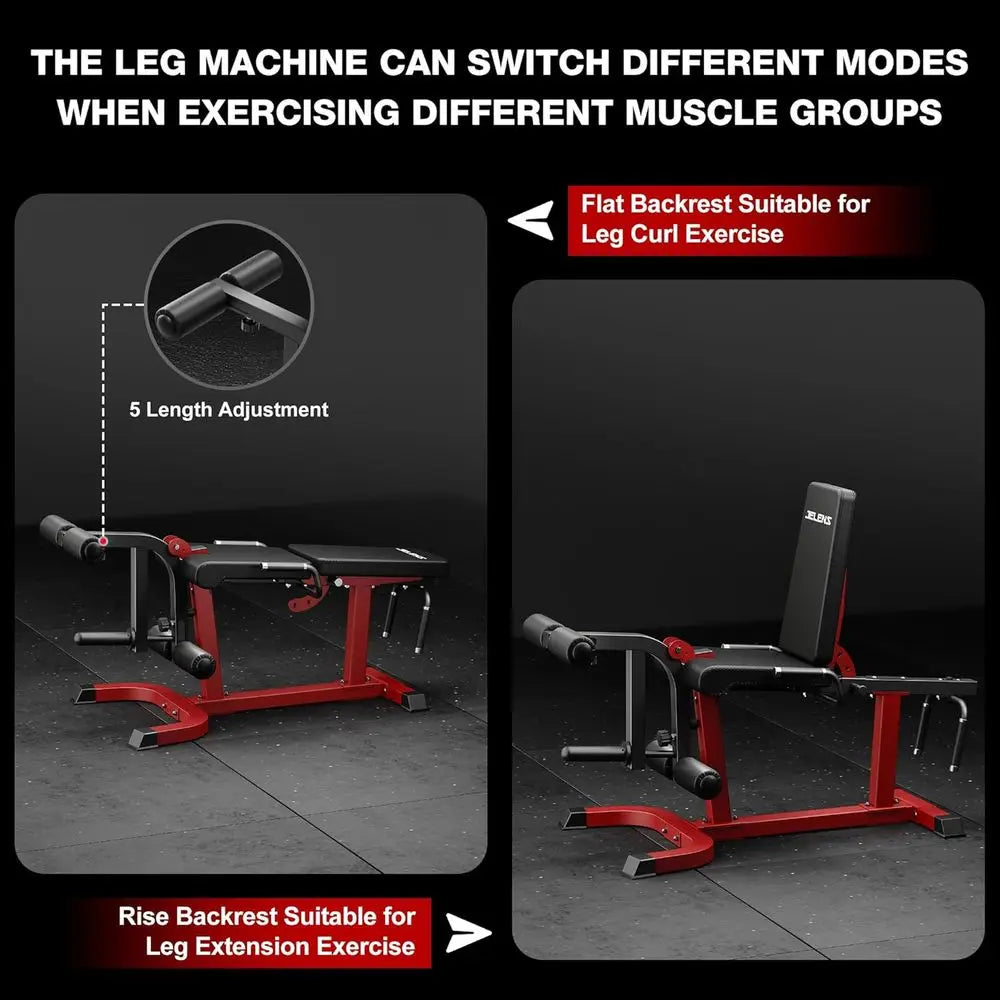 Home Leg Exercise Equipment: Adjustable Leg Extension and Curl Machine for Lower Body Workouts