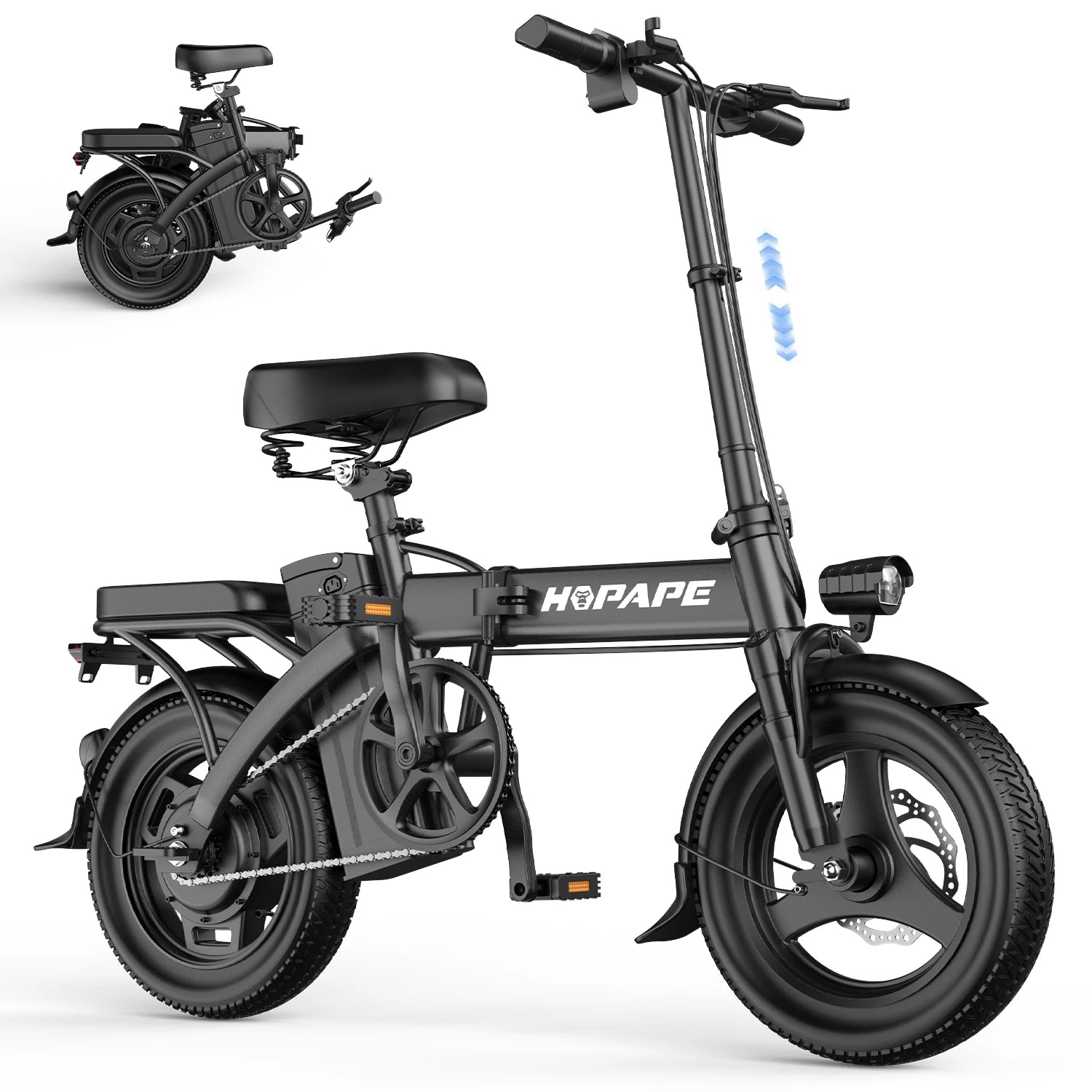 Folding Electric Bike for Adults, 750W Peak Motor 48V 15Ah Removable Battery E Bike, 30 Miles Range 20MPH Max Speed Foldable Ebike, Compact Fold Electric Bicycle for Commute Outdoor Exercise