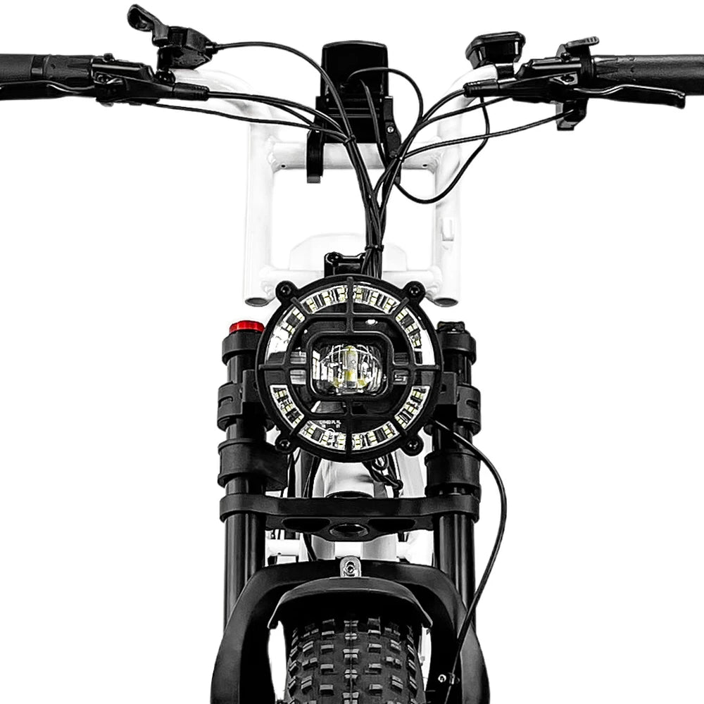 52V 1000W 24" Fat Tire Electric Bike for Adults – Aluminum Alloy Frame Off-Road E-Bicycle with Long-Range Battery, 7-Speed Shimano, and Disc Brakes for Mountain/Beach/Snow