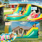 21ft Giant Commercial PVC Inflatable Water Slide Bounce House Pool With Blower commercial  Children's playground water slide