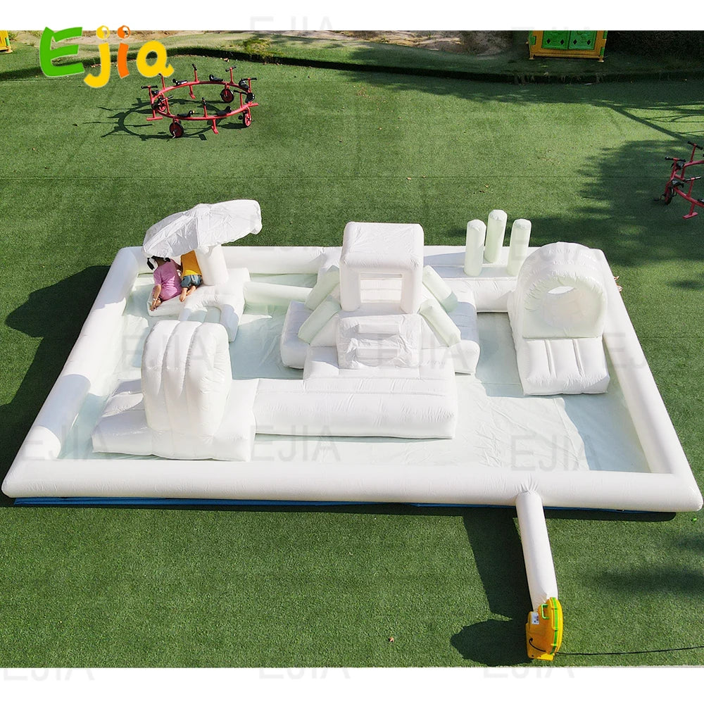 20ft Large  Commercial Inflatable Obstacle Course Bounce House Dry/Water Park Splash Pad Soft Play  Ball Pit Playground For Party Birthday