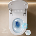 Sanyipace Smart Toilet Seat and Bidet 1000 Gram MaP Flush Score ADA Comfort Height Auto Flush Warm Water Heated Seat Toilet One Piece Elongated Toilet with Tank Toilet